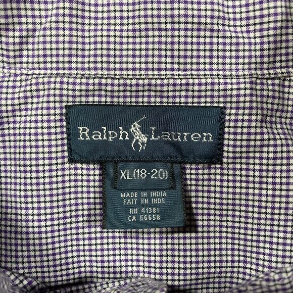Ralph Lauren Blue Label Button Down Shirt (Men’s Size XL) • Micro Check • EUC - Picture 2 of 7